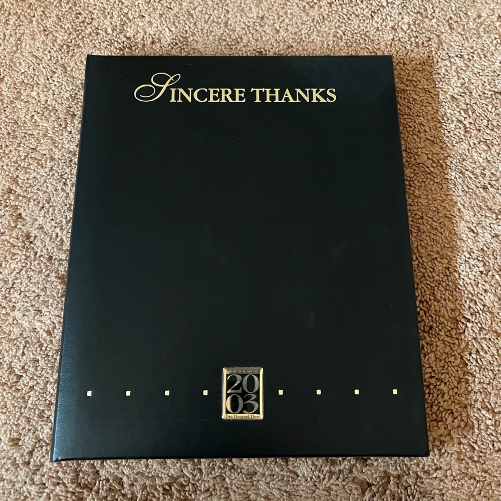 Sincere Thanks - 2003 - Graduate Photo Display book/ Album
